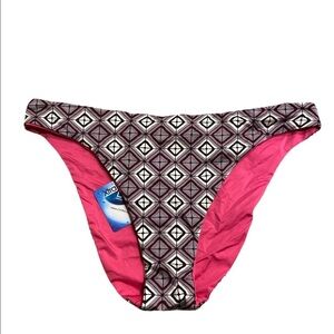 La Perla Bikini Bottom NWT Pink Gray Black Size 8